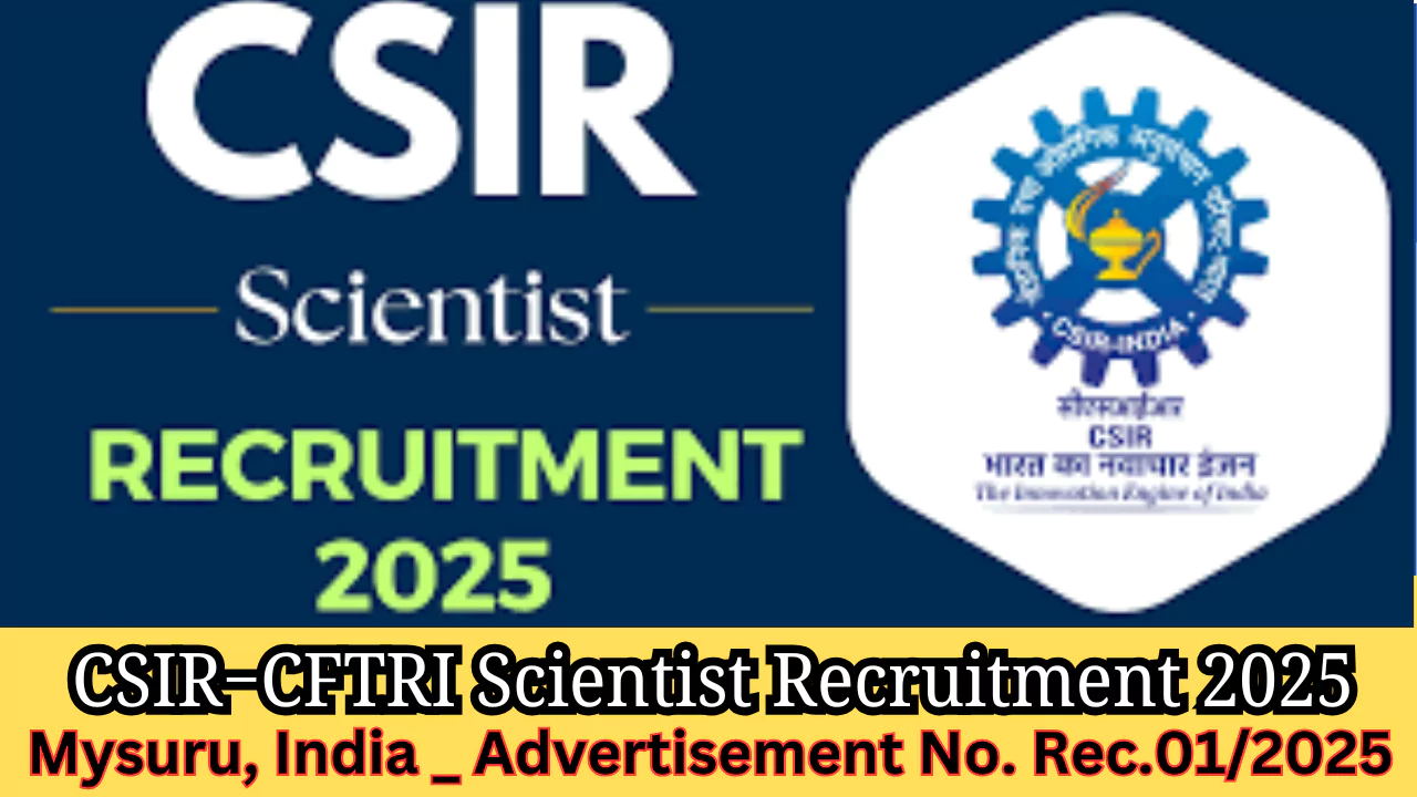 CSIR-CFTRI Scientist Recruitment 2025