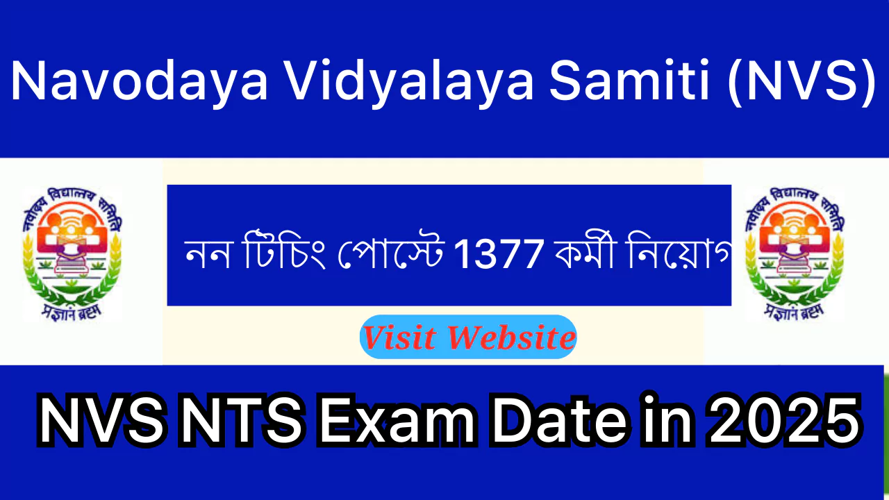 NVS NTS Exam Date in 2025